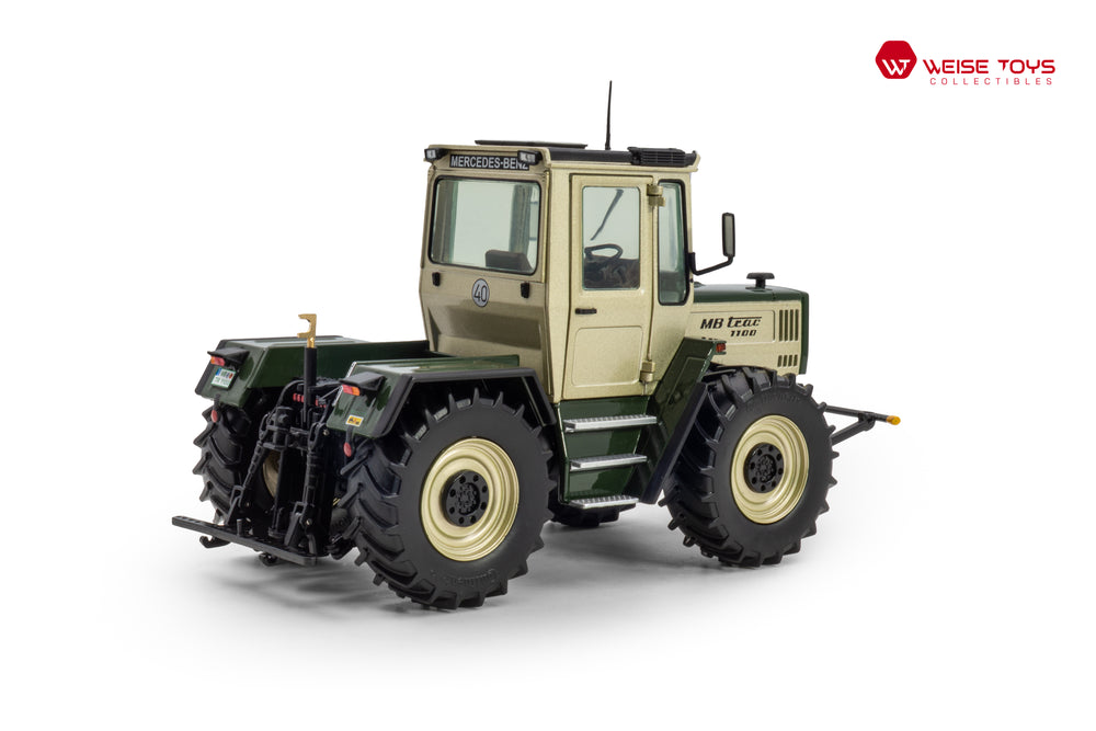 Groen gouden MB-trac 1100 ‘’Silberdistel’’ miniatuurtractor in schaal 1:32 van het merk Weise Toys