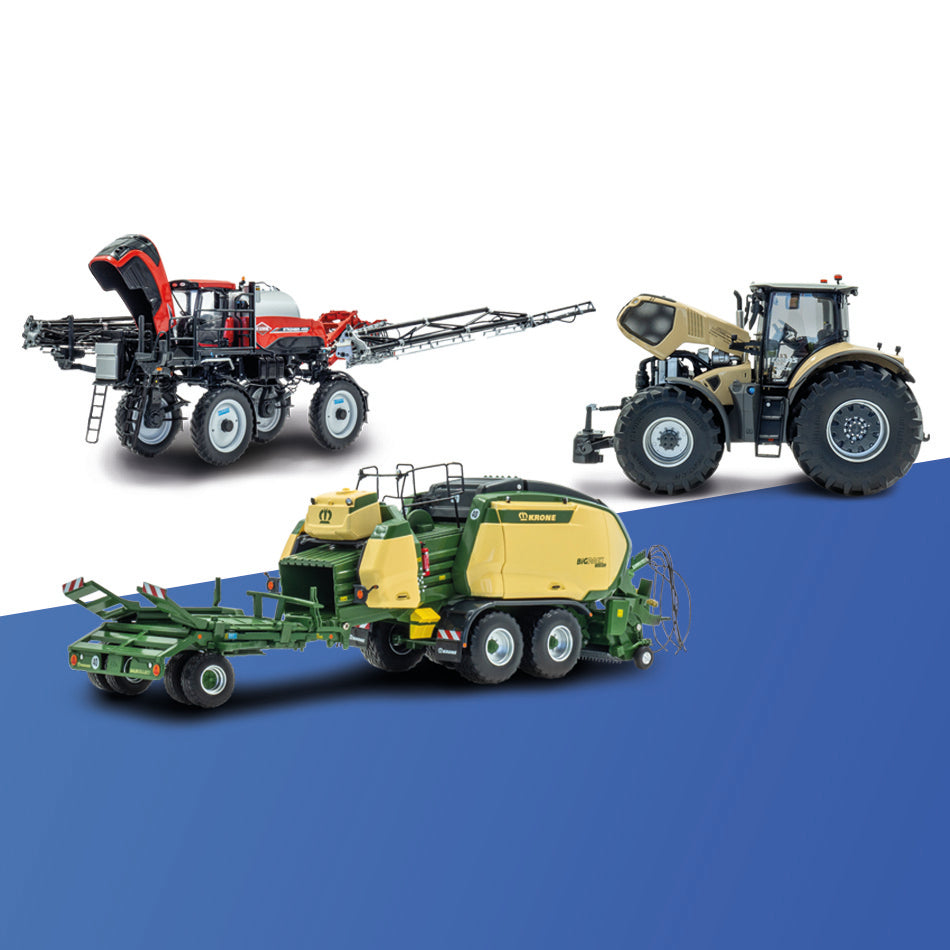 Miniatuurmodelen van het merk Ros op een wit/blauwe achtergrond