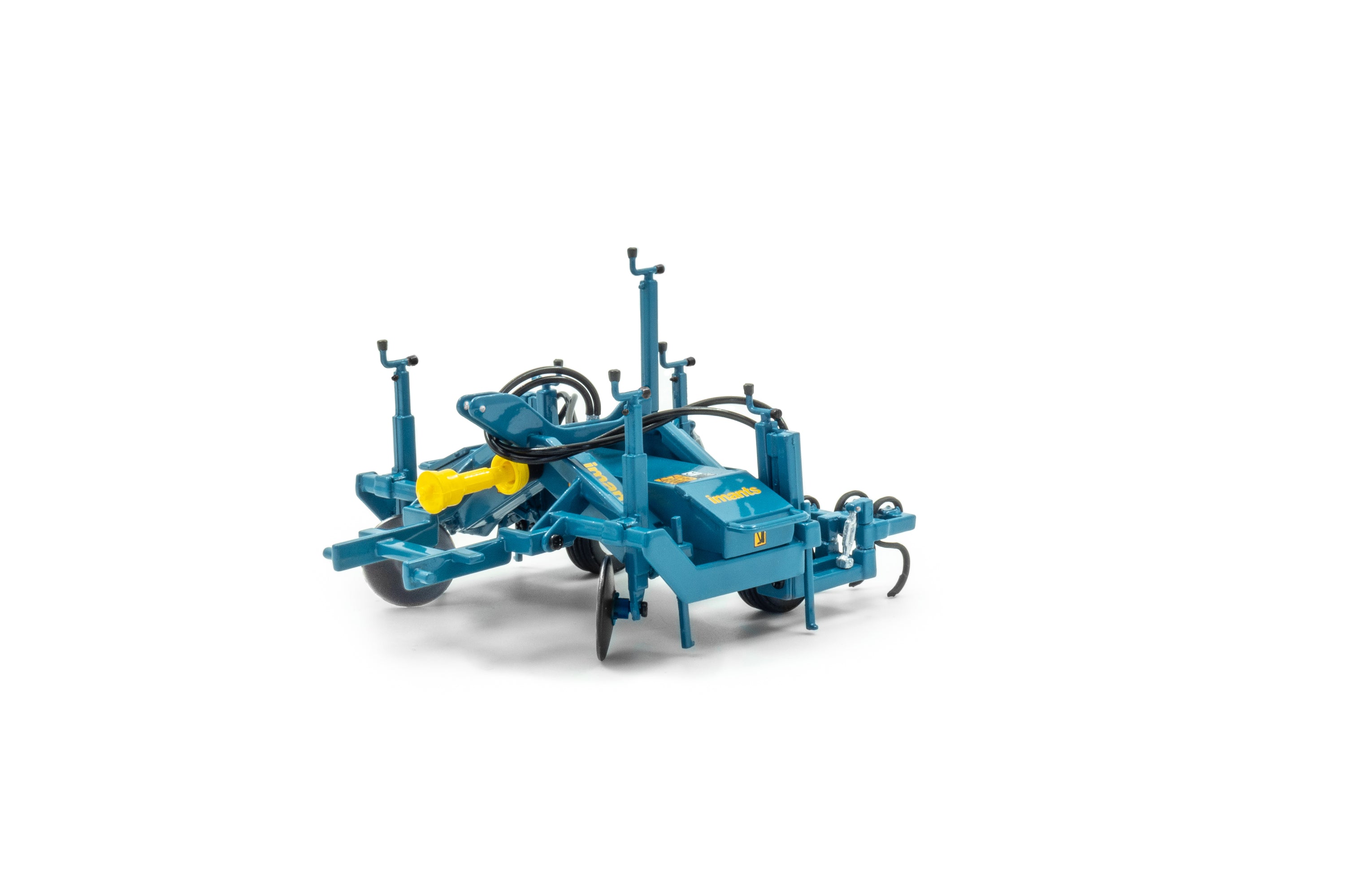 een blauwe Imants Asparagus IRF III miniatuur Asperge-krachtfrees in schaal 1:32 van het merk Universal Hobbies