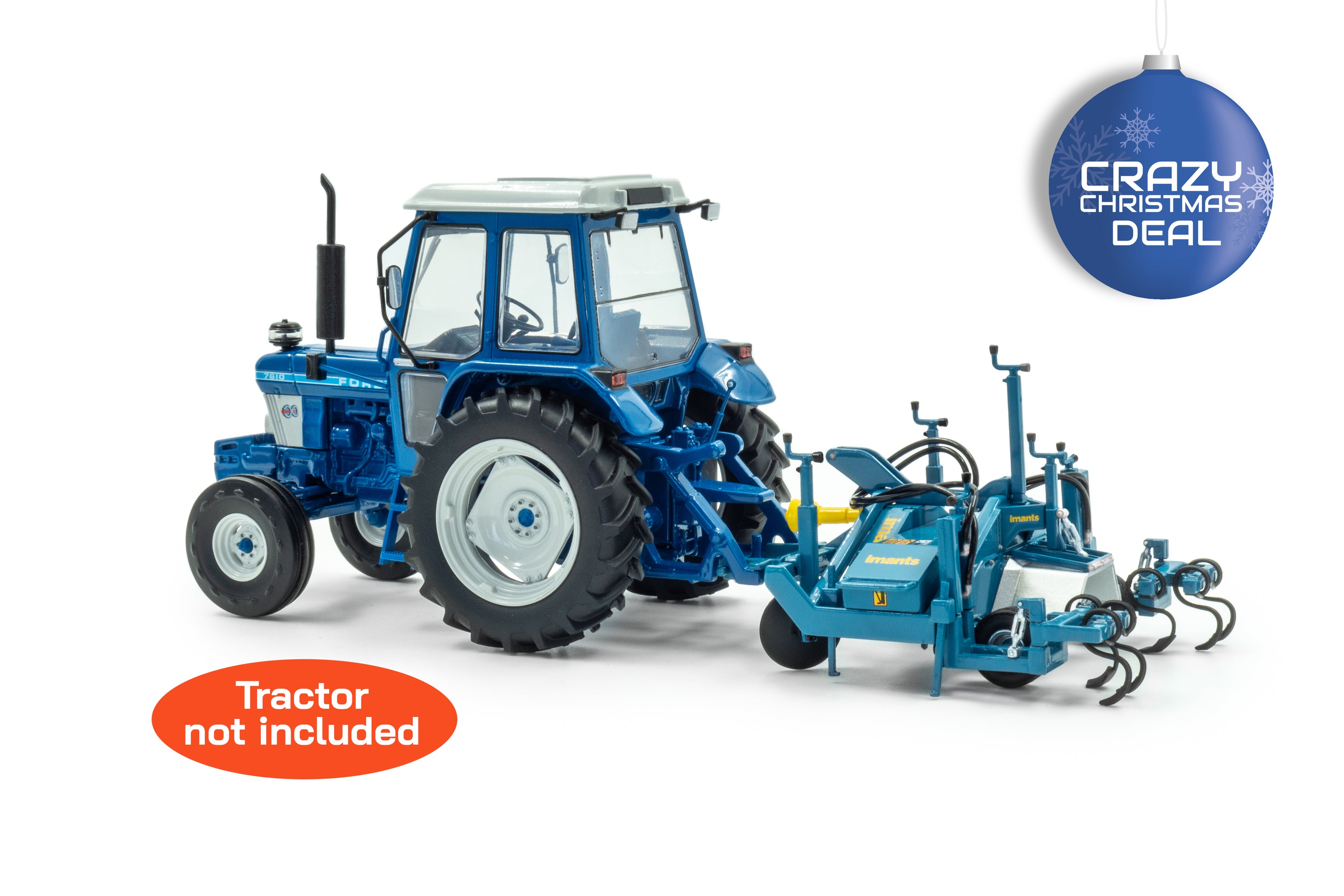 een blauwe Imants Asparagus IRF III miniatuur Asperge-krachtfrees in schaal 1:32 van het merk Universal Hobbies