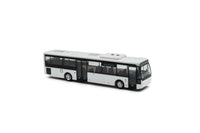 Voor/zijaanzicht van een VDL Ambassador miniatuurbus in schaal 1:87 optie B met airco in voor.