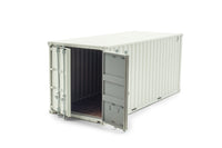 witte 12feet miniatuur container in schaal 1:32