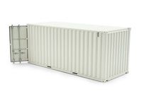 witte 12feet miniatuur container in schaal 1:32