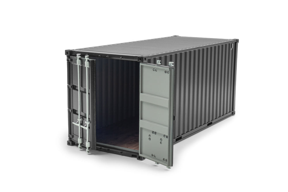 Zwarte miniatuur container in schaal 1:32 .
