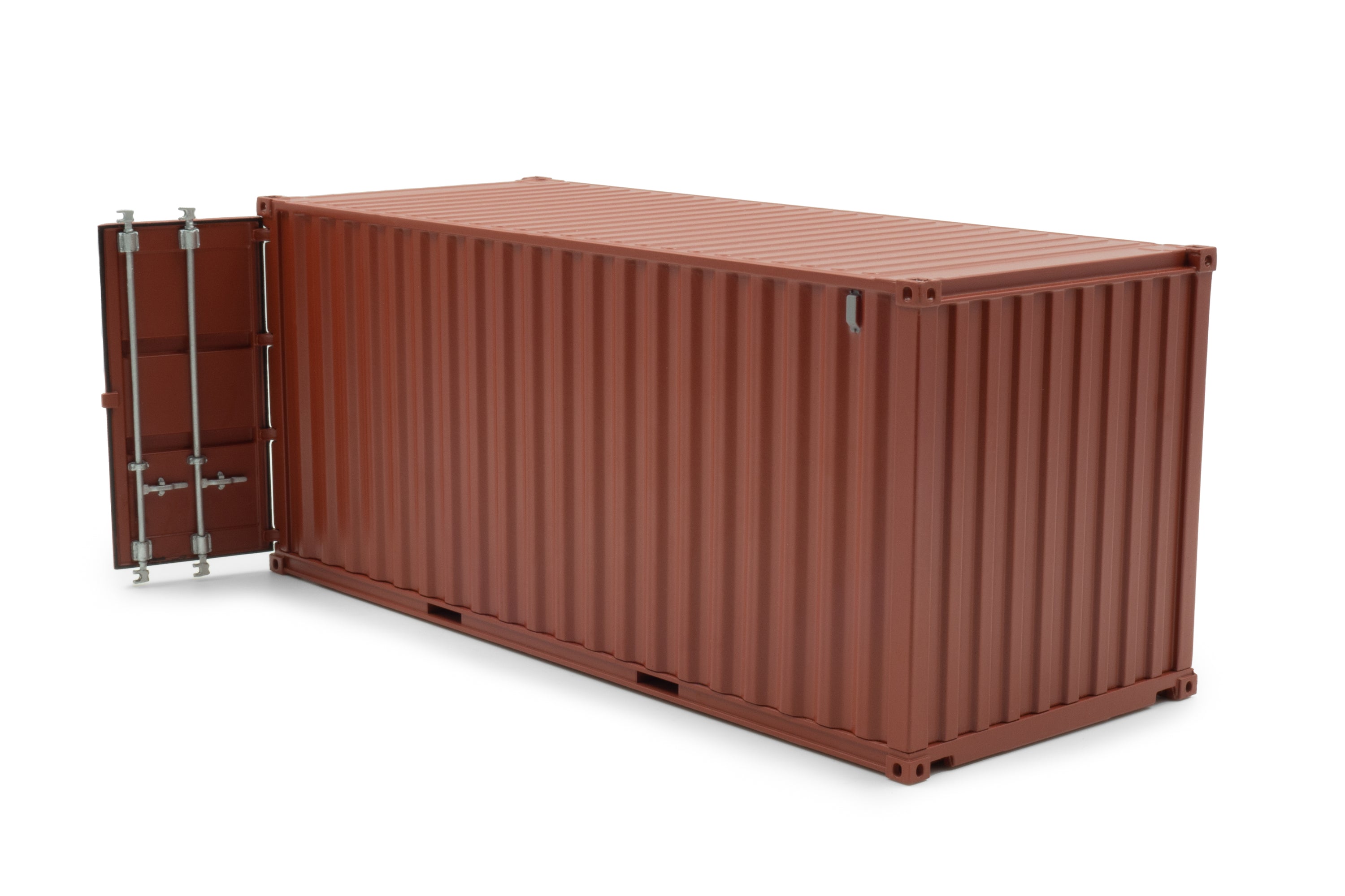 Terracotta 12feet miniatuur container in schaal 1:32