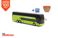 Van Hool Astromega TX Flixbus Mailand / Basel miniatuurbus in schaal 1:87 van het merk Holland Oto, een Hop exclusive model in gelimiteerde oplage van 100 stuks. Enkel verkrijgbaar bij Holland Oto