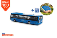 Een blauwe VDL Citea miniatuurbus in schaal 1:87 een HOP Exclusive van 100 stuks