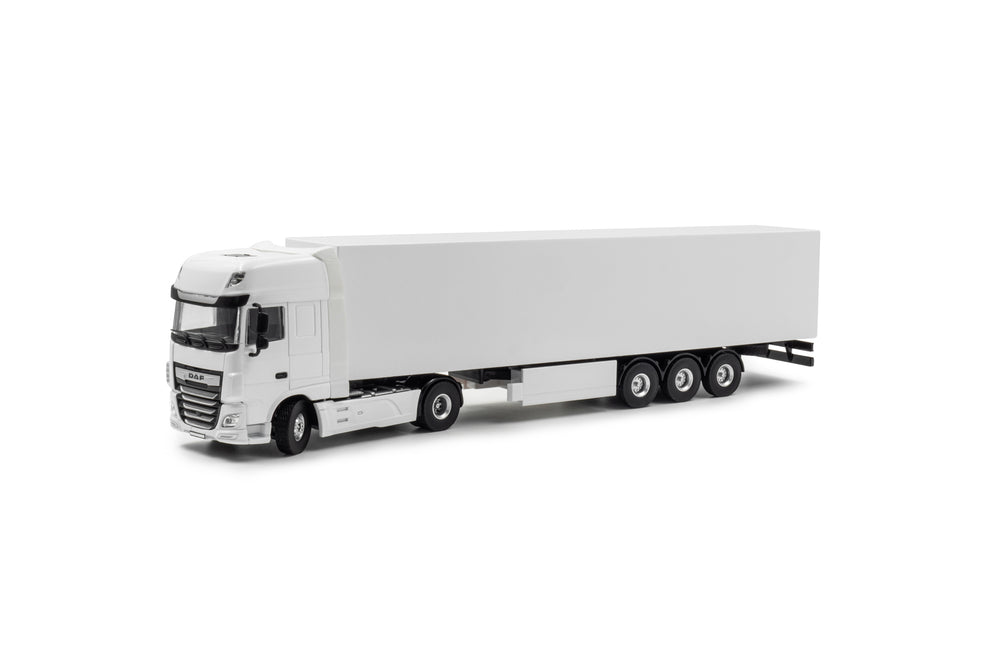 Witte DAF XF miniatuur vrachtwagen  in schaal 1:87 